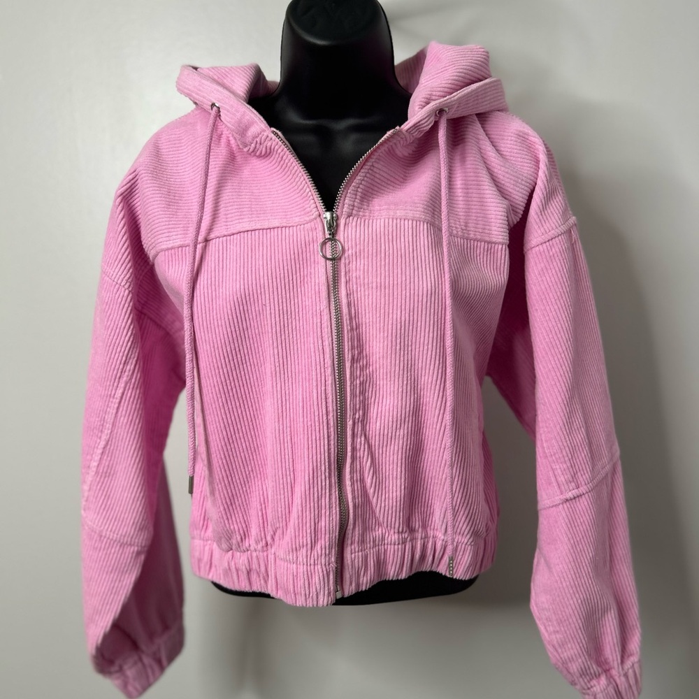 Forever 21 Pink Women’s Pinck Corduroy Hooded Jacket